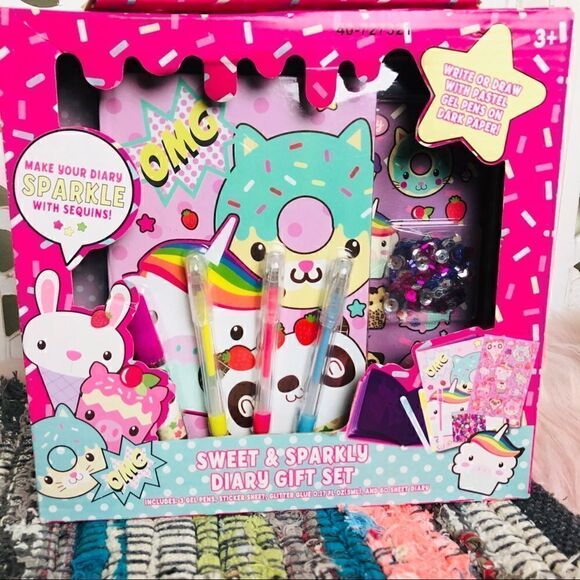 NWT Kawaii Sweet & Sparkly Stationery Set - Picture 2 of 4
